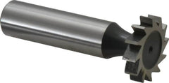 Interstate - 7/8" Diam x 3/16" Face Width, Cobalt, 10 Teeth, Shank Connection Woodruff Keyseat Cutter - Uncoated, 2-3/16" OAL x 1/2" Shank, Straight Teeth, ANSI 607, Old Standard 11 - Americas Industrial Supply