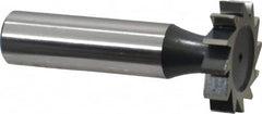 Interstate - 1" Diam x 7/32" Face Width, Cobalt, 12 Teeth, Shank Connection Woodruff Keyseat Cutter - Uncoated, 2-7/32" OAL x 1/2" Shank, Straight Teeth, ANSI 708, Old Standard 14 - Americas Industrial Supply
