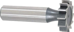 Interstate - 1" Diam x 1/4" Face Width, Cobalt, 12 Teeth, Shank Connection Woodruff Keyseat Cutter - Uncoated, 2-1/4" OAL x 1/2" Shank, Straight Teeth, ANSI 808, Old Standard 15 - Americas Industrial Supply