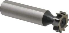 Interstate - 5/8" Diam x 3/16" Face Width, Cobalt, 8 Teeth, Shank Connection Woodruff Keyseat Cutter - Uncoated, 2-3/16" OAL x 1/2" Shank, Straight Teeth, ANSI 605, Old Standard 61 - Americas Industrial Supply