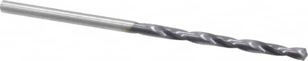 Chicago-Latrobe - 3/32" 135° High Speed Steel Jobber Drill - TiAlN Finish, Right Hand Cut, Spiral Flute, Straight Shank, 2-1/4" OAL, Split Point - Americas Industrial Supply