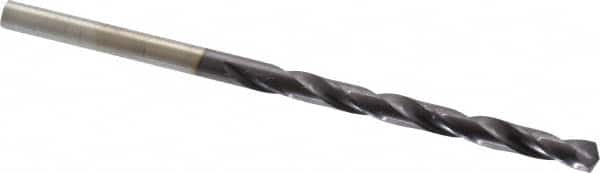 Chicago-Latrobe - 9/64" 135° High Speed Steel Jobber Drill - TiAlN Finish, Right Hand Cut, Spiral Flute, Straight Shank, 2-7/8" OAL, Split Point - Americas Industrial Supply