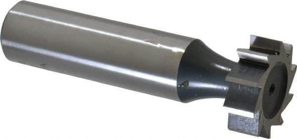 Interstate - 3/4" Diam x 1/4" Face Width, Cobalt, 10 Teeth, Shank Connection Woodruff Keyseat Cutter - Uncoated, 2-1/4" OAL x 1/2" Shank, Straight Teeth, ANSI 806, Old Standard 91 - Americas Industrial Supply