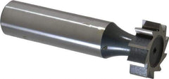 Interstate - 3/4" Diam x 1/4" Face Width, Cobalt, 10 Teeth, Shank Connection Woodruff Keyseat Cutter - Uncoated, 2-1/4" OAL x 1/2" Shank, Straight Teeth, ANSI 806, Old Standard 91 - Americas Industrial Supply
