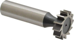 Interstate - 7/8" Diam x 1/4" Face Width, Cobalt, 10 Teeth, Shank Connection Woodruff Keyseat Cutter - Uncoated, 2-1/4" OAL x 1/2" Shank, Straight Teeth, ANSI 807, Old Standard A - Americas Industrial Supply
