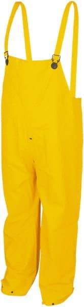 MCR Safety - Size 5XL, Yellow, Rain Overall - Snap Ankle, Take Up Snaps Wrist - Americas Industrial Supply