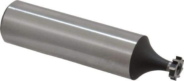 Interstate - 1/4" Diam x 1/16" Face Width, Cobalt, 6 Teeth, Shank Connection Woodruff Keyseat Cutter - Uncoated, 2-1/16" OAL x 1/2" Shank, Straight Teeth, ANSI 202, Old Standard 201 - Americas Industrial Supply