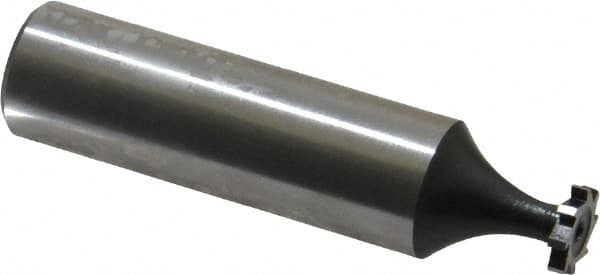 Interstate - 5/16" Diam x 1/16" Face Width, Cobalt, 8 Teeth, Shank Connection Woodruff Keyseat Cutter - Uncoated, 2-1/16" OAL x 1/2" Shank, Straight Teeth, ANSI 202-1/2, Old Standard 206 - Americas Industrial Supply
