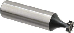 Interstate - 5/16" Diam x 3/32" Face Width, Cobalt, 6 Teeth, Shank Connection Woodruff Keyseat Cutter - Uncoated, 2-3/32" OAL x 1/2" Shank, Straight Teeth, ANSI 302-1/2, Old Standard 207 - Americas Industrial Supply