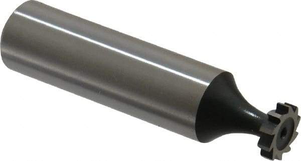 Interstate - 3/8" Diam x 3/32" Face Width, Cobalt, 6 Teeth, Shank Connection Woodruff Keyseat Cutter - Uncoated, 2-3/32" OAL x 1/2" Shank, Straight Teeth, ANSI 303, Old Standard 212 - Americas Industrial Supply