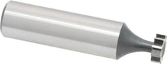 Interstate - 3/8" Diam x 1/8" Face Width, Cobalt, 6 Teeth, Shank Connection Woodruff Keyseat Cutter - Uncoated, 2-1/8" OAL x 1/2" Shank, Straight Teeth, ANSI 403, Old Standard 213 - Americas Industrial Supply