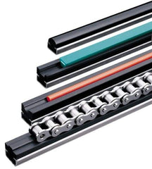 Fenner Drives - 0.59" Guide Height, C3 Mount, UHMW PE, Round Belt Guide - 10" Overall Width x 0.79" Overall Height, Galvanized Steel - Americas Industrial Supply