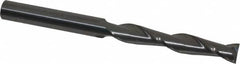 OSG - 1/2", 3" LOC, 1/2" Shank Diam, 6" OAL, 2 Flute, Solid Carbide Square End Mill - Single End, Uncoated, Spiral Flute, 30° Helix, Centercutting, Right Hand Cut, Right Hand Flute, Series 482 - Americas Industrial Supply