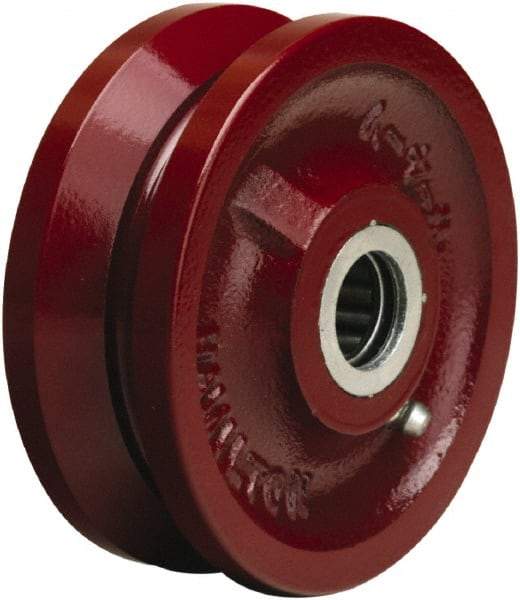 Hamilton - 4 Inch Diameter x 1-1/2 Inch Wide, Cast Iron Caster Wheel - 600 Lb. Capacity, 1-3/4 Inch Hub Length, 1/2 Inch Axle Diameter, Straight Roller Bearing - Americas Industrial Supply