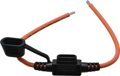 Ferraz Shawmut - 30 Amp AF2 Black Automotive Fuse Holder - 32 Volt, Orange #12 Wire - Americas Industrial Supply