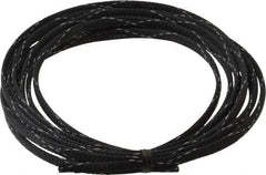 Techflex - Black/White Braided Expandable Cable Sleeve - 10' Coil Length, -103 to 257°F - Americas Industrial Supply