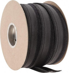 Techflex - Black Braided Cable Sleeve - 100' Coil Length, -103 to 257°F - Americas Industrial Supply