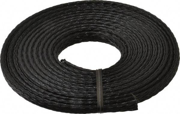 Techflex - Black Braided Expandable Cable Sleeve - 10' Coil Length, -103 to 257°F - Americas Industrial Supply