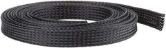 Techflex - Black Braided Expandable Cable Sleeve - 10' Coil Length, -103 to 257°F - Americas Industrial Supply