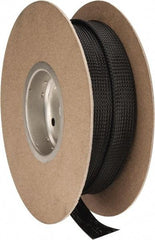 Techflex - Black Braided Expandable Cable Sleeve - 50' Coil Length, -103 to 257°F - Americas Industrial Supply