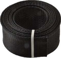 Techflex - Black Braided Expandable Cable Sleeve - 10' Coil Length, -103 to 257°F - Americas Industrial Supply