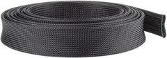 Techflex - Black Braided Expandable Cable Sleeve - 10' Coil Length, -103 to 257°F - Americas Industrial Supply