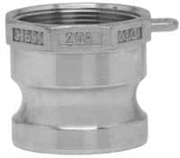 EVER-TITE Coupling Products - 4" Aluminum Cam & Groove Suction & Discharge Hose Male Adapter Female NPT Thread - Part A, 4" Thread, 100 Max psi - Americas Industrial Supply