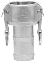 EVER-TITE Coupling Products - 4" Stainless Steel Cam & Groove Suction & Discharge Hose Female Coupler Hose Shank - Part C, 100 Max psi - Americas Industrial Supply