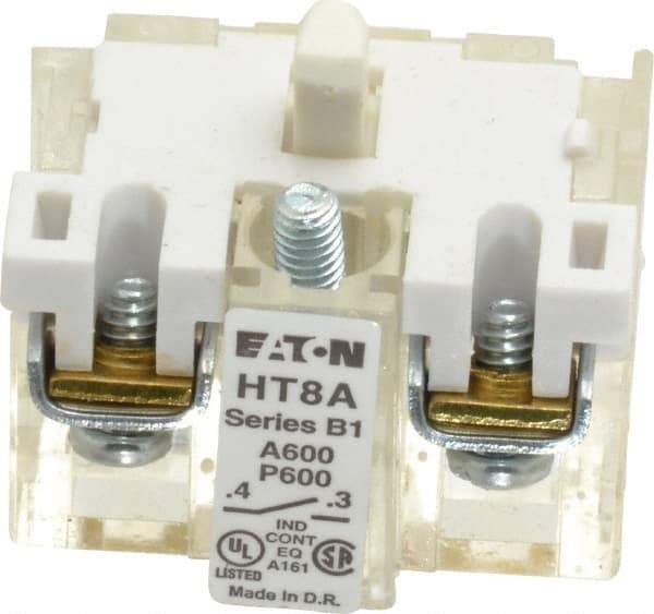 Eaton Cutler-Hammer - 1 to 500 mA, Electrical Switch Contact Block - 5 to 28 Volt, 30-1/2mm Hole, For Use with Indicating Lights, Pushbuttons - Americas Industrial Supply