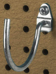 Triton - 2" ID, 3/16" Diam, 2-1/4" Long Curved Pegboard Hook - 2-5/8" Projection, Steel - Americas Industrial Supply