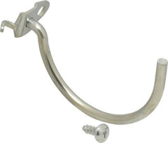 Triton - 3" ID, 1/4" Diam, 3-3/4" Long Curved Pegboard Hook - 4-1/16" Projection, Steel - Americas Industrial Supply