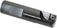 Cutting Tool Technologies - 3/4" Cut Diam, 0.34" Max Depth of Cut, 3/4" Shank Diam, 3" OAL, Indexable Square Shoulder Centercutting End Mill - SPEB 322, SPEH 322 Inserts, Flatted Shank, 90° Lead Angle - Americas Industrial Supply