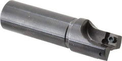 Cutting Tool Technologies - 7/8" Cut Diam, 0.28" Max Depth of Cut, 3/4" Shank Diam, 3" OAL, Indexable Square Shoulder Centercutting End Mill - SPEH 2.522 Inserts, Flatted Shank, 90° Lead Angle - Americas Industrial Supply