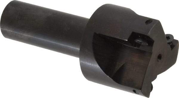 Cutting Tool Technologies - 1-1/2" Cut Diam, 0.34" Max Depth of Cut, 3/4" Shank Diam, 3.28" OAL, Indexable Square Shoulder End Mill - SPEH 332 Inserts, Weldon Shank, 90° Lead Angle - Americas Industrial Supply