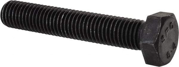 Value Collection - M12x1.75mm Metric Coarse, 70mm Length Under Head Hex Head Cap Screw - Fully Threaded, Grade 8.8 Steel, Uncoated, 19mm Hex - Americas Industrial Supply