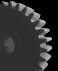 Made in USA - 48 Pitch, 0.708" Pitch Diam, 3/4" OD, 34 Tooth Spur Gear - 1/8" Face Width, 3/16" Bore Diam, 35/64" Hub Diam, 20° Pressure Angle, Acetal - Americas Industrial Supply