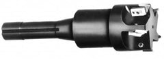 APT - 1-1/4" Cutting Diam, 1-1/4" Max Depth of Cut, Taper Shank Indexable Copy End Mill - 3 Inserts, RPG 42 Insert, EMLR Toolholder - Americas Industrial Supply