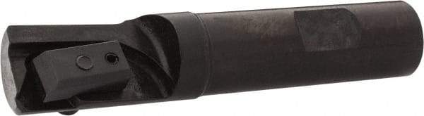 APT - 7/8" Cut Diam, 0.65" Max Depth of Cut, 3/4" Shank Diam, 3-7/8" OAL, Indexable Square Shoulder End Mill - TPC 32..., TPG 32., TPU 32. Inserts, Weldon Shank, 90° Lead Angle, Series Tri-Dex - Americas Industrial Supply
