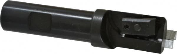 APT - 1" Cut Diam, 0.65" Max Depth of Cut, 3/4" Shank Diam, 3-7/8" OAL, Indexable Square Shoulder End Mill - TPC 32..., TPG 32., TPU 32. Inserts, Weldon Shank, 90° Lead Angle, Series Tri-Dex - Americas Industrial Supply