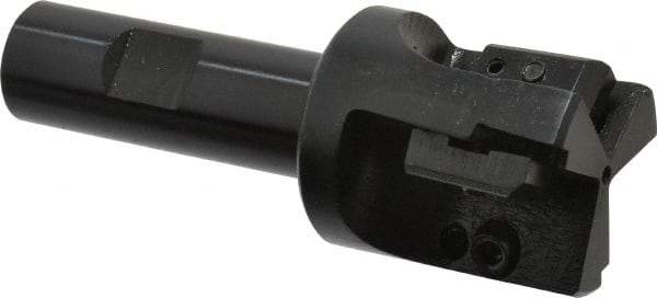 APT - 1-1/2" Cut Diam, 0.65" Max Depth of Cut, 3/4" Shank Diam, 3-7/8" OAL, Indexable Square Shoulder End Mill - TPC 32..., TPG 32., TPU 32. Inserts, Weldon Shank, 90° Lead Angle, Series Tri-Dex - Americas Industrial Supply