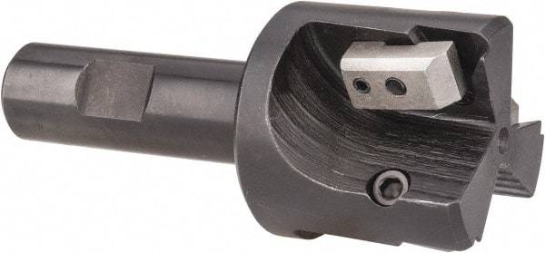 APT - 1-3/4" Cut Diam, 0.65" Max Depth of Cut, 3/4" Shank Diam, 3-7/8" OAL, Indexable Square Shoulder End Mill - TPC 32..., TPG 32., TPU 32. Inserts, Weldon Shank, 90° Lead Angle, Series Tri-Dex - Americas Industrial Supply