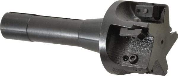 APT - 2-1/2" Cut Diam, 0.65" Max Depth of Cut, 5-7/8" OAL, Indexable Square Shoulder End Mill - TPC 32..., TPG 32., TPU 32. Inserts, R8 90° Lead Angle, Series Tri-Dex - Americas Industrial Supply