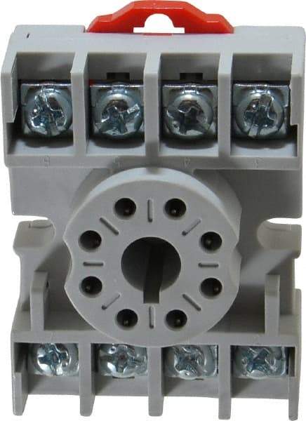 Eaton Cutler-Hammer - 8 Pins, 250 VAC/VDC, 10 and 15 Amp, Octal Relay Socket - DIN Rail Mount, Panel Mount, Screw Clamp Terminal - Americas Industrial Supply