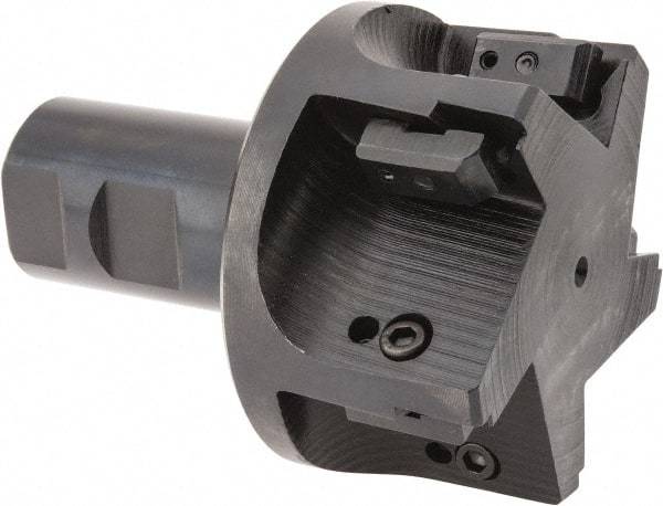 APT - 3" Cut Diam, 0.65" Max Depth of Cut, 1-1/4" Shank Diam, 3-7/8" OAL, Indexable Square Shoulder End Mill - TPC 32..., TPG 32., TPU 32. Inserts, Weldon Shank, 90° Lead Angle, Series Tri-Dex - Americas Industrial Supply