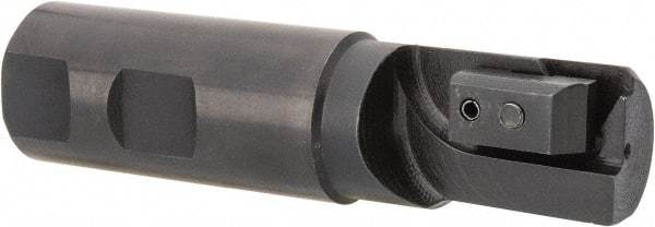 APT - 1" Cut Diam, 0.65" Max Depth of Cut, 1" Shank Diam, 3-7/8" OAL, Indexable Square Shoulder End Mill - TPC 32..., TPG 32., TPU 32. Inserts, Weldon Shank, 90° Lead Angle, Series Tri-Dex - Americas Industrial Supply