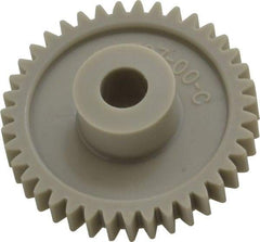 Made in USA - 48 Pitch, 1-5/8" Pitch Diam, 1.708" OD, 39 Tooth Spur Gear - 1/4" Face Width, 5/16" Bore Diam, 43/64" Hub Diam, 20° Pressure Angle, Acetal - Americas Industrial Supply