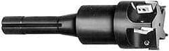APT - 2-1/2" Cut Diam, 0.65" Max Depth of Cut, 8-1/4" OAL, Indexable Square Shoulder End Mill - TPC 32..., TPG 32., TPU 32. Inserts, R8 90° Lead Angle, Series Tri-Dex - Americas Industrial Supply