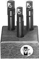 APT - 1/2 to 5/8" Cutting Diam, Straight Shank, Indexable Tridex End Mill Set - 3 and 5 Insert, EMM Carbide Toolholder, Series Miniature - Americas Industrial Supply