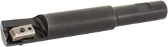 APT - 1" Cut Diam, 0.65" Max Depth of Cut, 3/4" Shank Diam, 6-1/4" OAL, Indexable Square Shoulder End Mill - TPC 32..., TPG 32., TPU 32. Inserts, Weldon Shank, 90° Lead Angle, Series Tri-Dex - Americas Industrial Supply