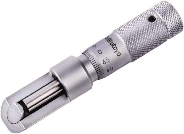 Mitutoyo - 0.01mm Graduation, Mechanical Can Seam Micrometer - Flat Spindle - Americas Industrial Supply